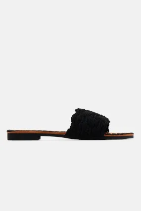 Aurelia Flat Sandals - Black