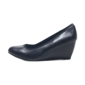 George Wedge Shoes Leather Black Colour For Women