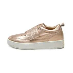 Guess Platform Shoes Pu Leather Gold Colour For Women