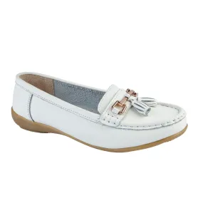 Jo & Joe Womens Loafer Nautical White