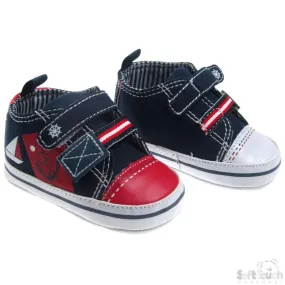 NAUTICAL PRINT SHOES W/DOUBLE VELCRO FASTENER: B2144