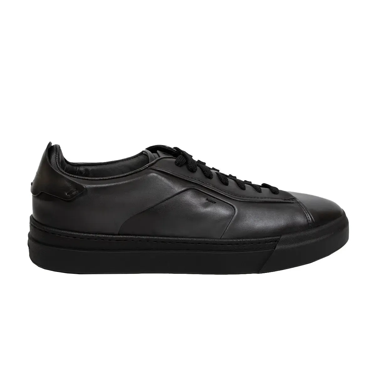 Polished Black Leather Sneaker