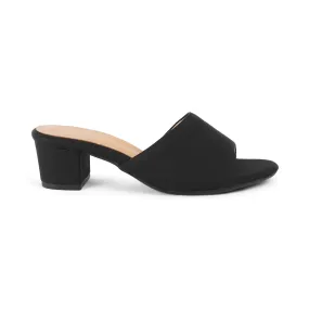 Tresmode Lismule Black Women's Casual Block Heel Sandals