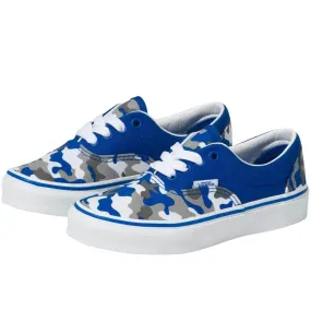 Vans Junior Era Youth Kids Skate Shoes - (Primary Camo) Nautical Blue True White